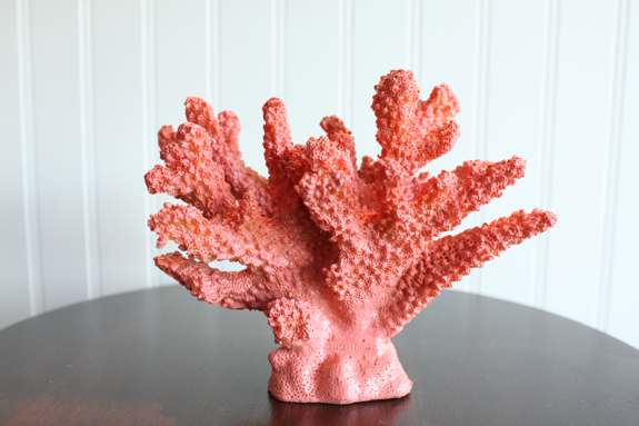 Coastal Accent Red Faux Coral