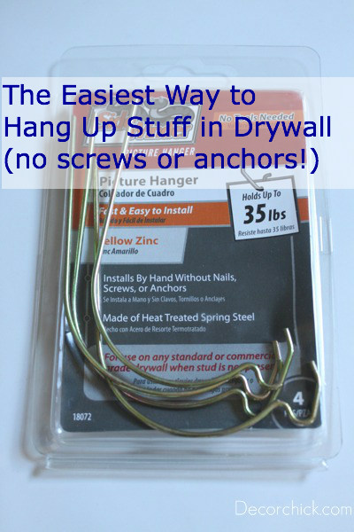 The Best Trick/Tool to Hang Stuff on Drywall and Sheetrock - Decorchick!