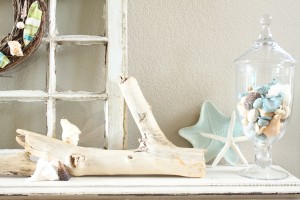 beach mantel decor