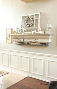 beachy mantel decor