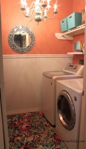 Orange Laundry Room