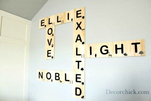 Scrabble wall art