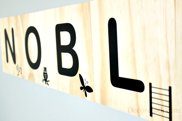 Scrabble wall art