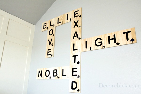 Scrabble wall art