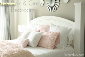Grey and Pink Bedroom