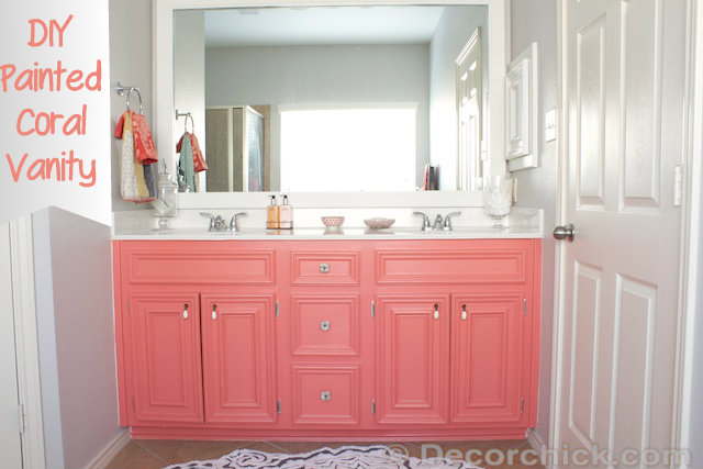 Diy Painted Coral Vanity Decorchick