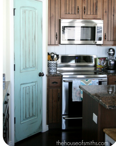 Blue Pantry Door