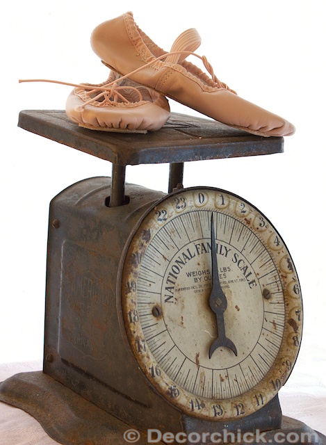 Vintage Scale and Ballerina Slippers