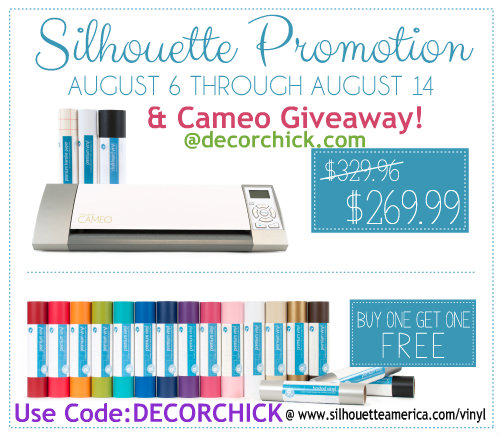 Silhouette Cameo Giveaway Vinyl