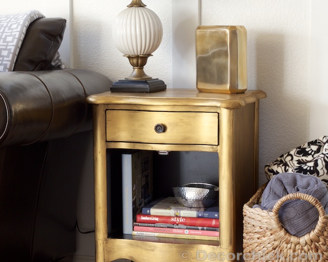 DIY Gold Metallic Table Furniture Makeover Decorchick!