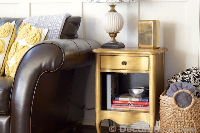 Gold Metallic Paint Wood Furniture