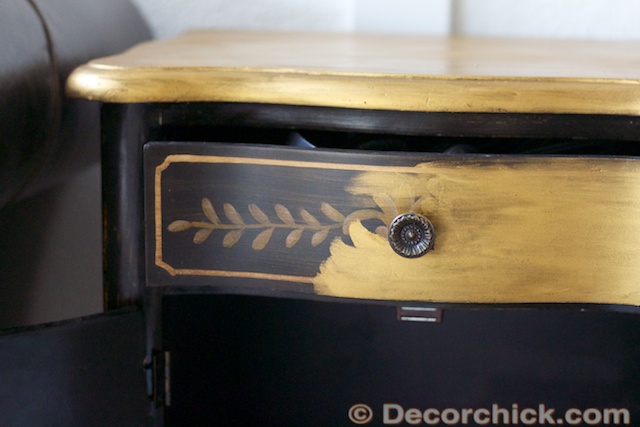 DIY Gold Metallic Table, Furniture Makeover - Decorchick!