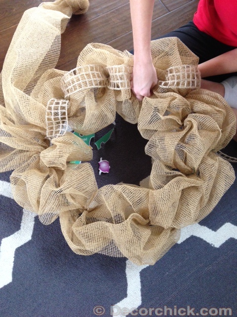 How to Add Ribbon to Deco Mesh Wreaths