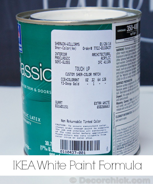 Ikea bodbyn off white paint cheap match