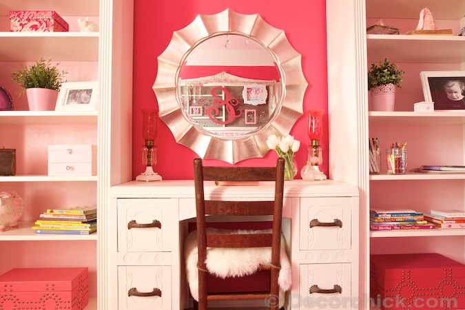 A Dreamy Girl Room Makeover With Hidden Door Bookcase - Decorchick!