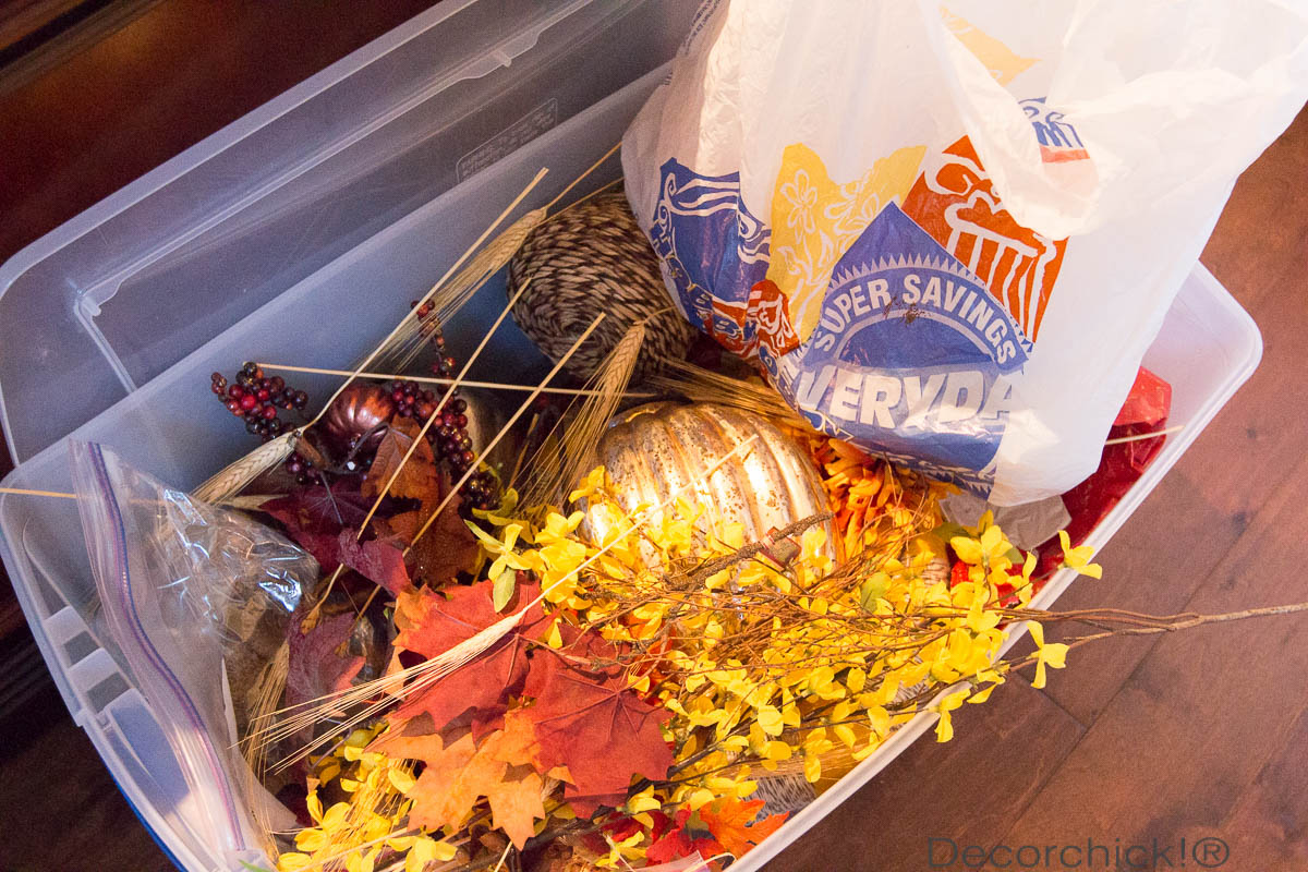 Fall Decoration Bin | Decorchick!®