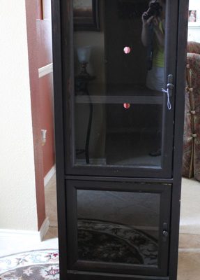 Thrifty media cabinet turned display unit