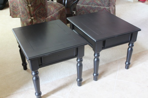 Painted Nightstands Decor, Can You Spray Paint Wood Furniture Black
