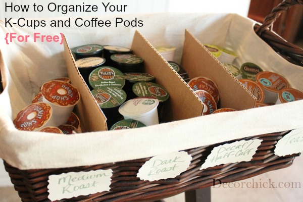 How to Organize Your K-Cups and Coffee Pods {For Free}
