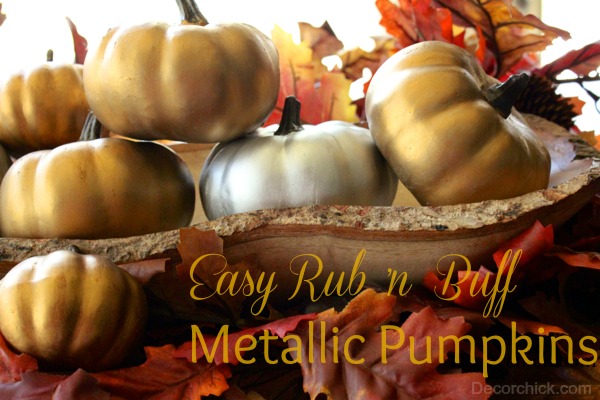 Easy Rub ‘n Buff Metallic Pumpkins