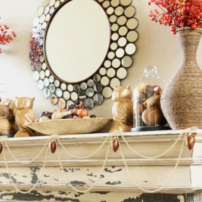 The Gold and Glam Fall Mantel