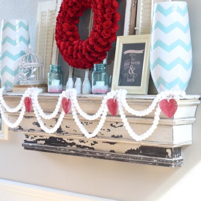 The Sweet, But Not Too Sweet Valentine’s Day Mantel