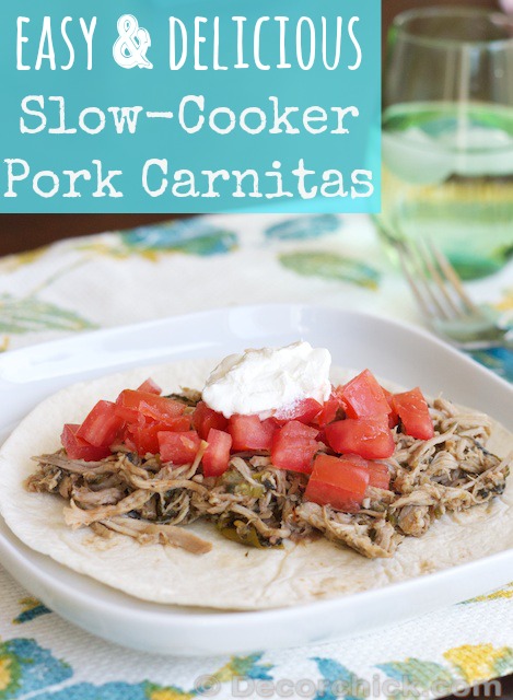 Easy and Delicious Slow-Cooker Pork Carnitas {The Best Crock Pot Recipe Ever!}