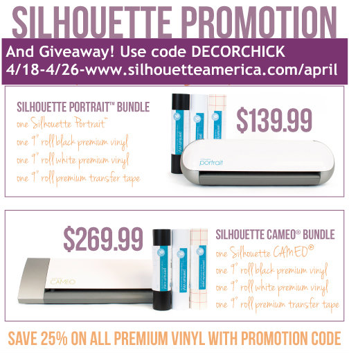 Silhouette Giveaway and Special Vinyl Promotion!