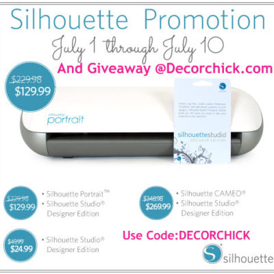 Silhouette Portrait Giveaway with Designer Edition and Special Discount
