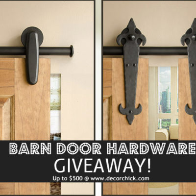 Barn Door Hardware Giveaway | www.decorchick.com