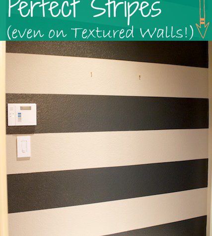 How To Paint The Perfect Stripes Tutorial, and Painting Stripes on Textured Walls | www.decorchick.com