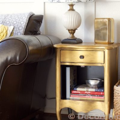 DIY Gold Metallic Table | Furniture Makeover