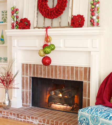 Christmas Fireplace and Mantel Makeover | www.decorchick.com