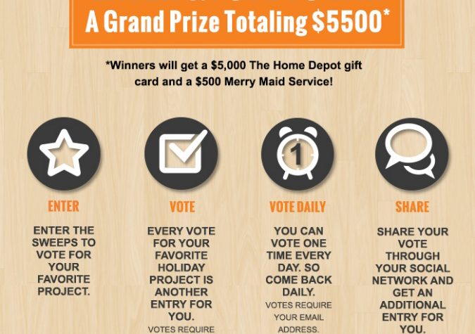 Home Depot Giveaway and $5,000 Sweepstakes | www.decorchick.com