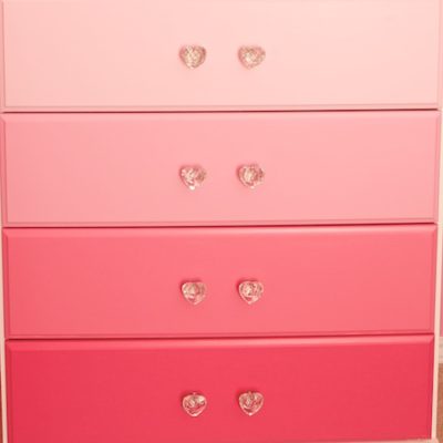 Pretty and Pink Ombre Dresser