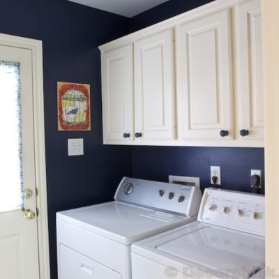 Navy Blue Laundry Room Makeover