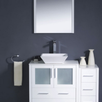 White Contemporary Vanity | www.decorchick.com