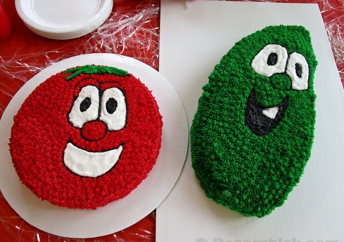 Veggie Tales Cake | www.decorchick.com