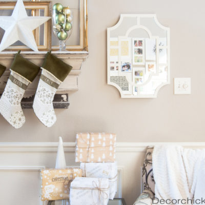 Personalized Christmas Stockings and Wrapping Paper! (Plus Mantel Peek)