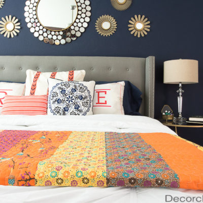 Navy and Orange Bedding | Decorchick!®